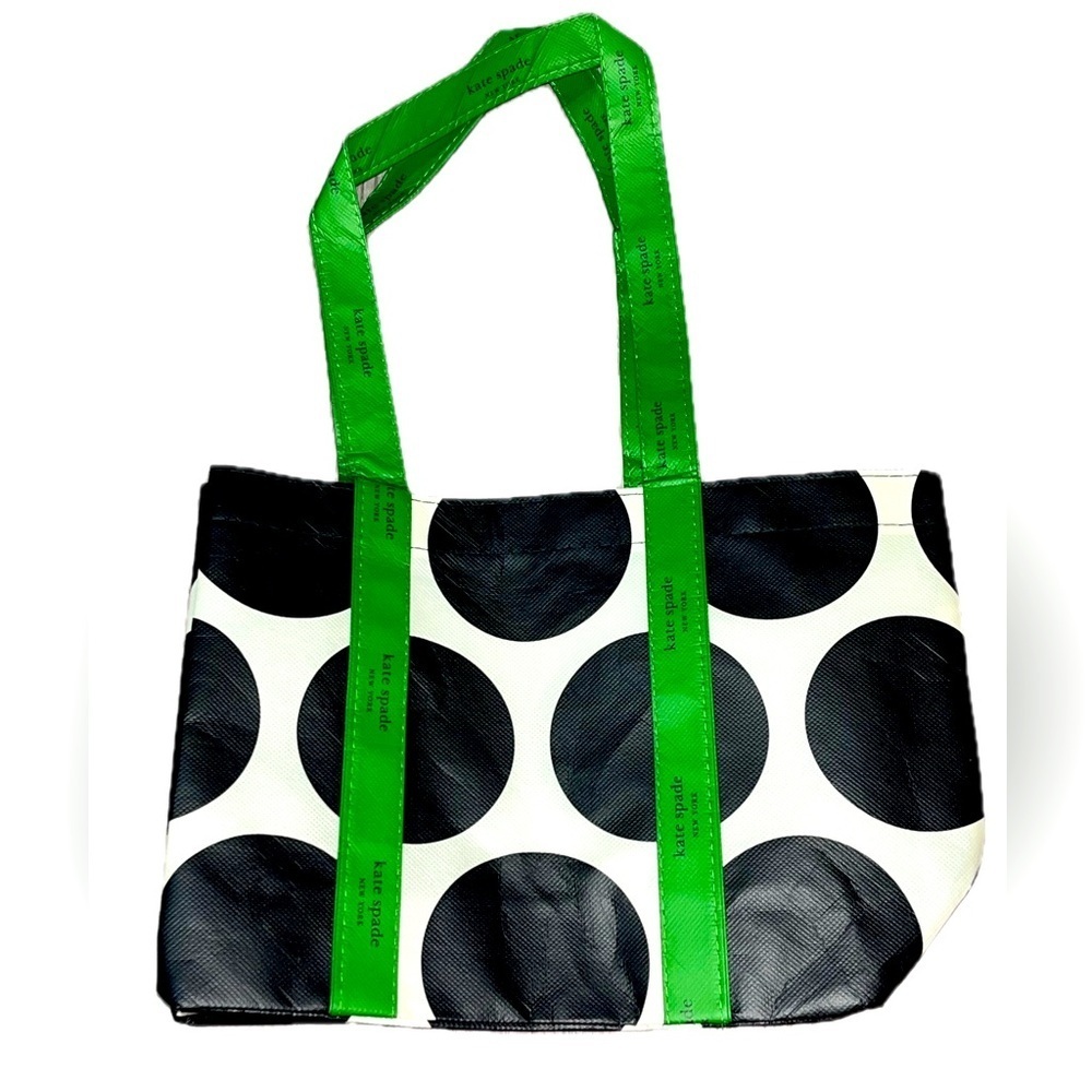 Kate Spade Black and White Polk-a-Dot Graphic Tote